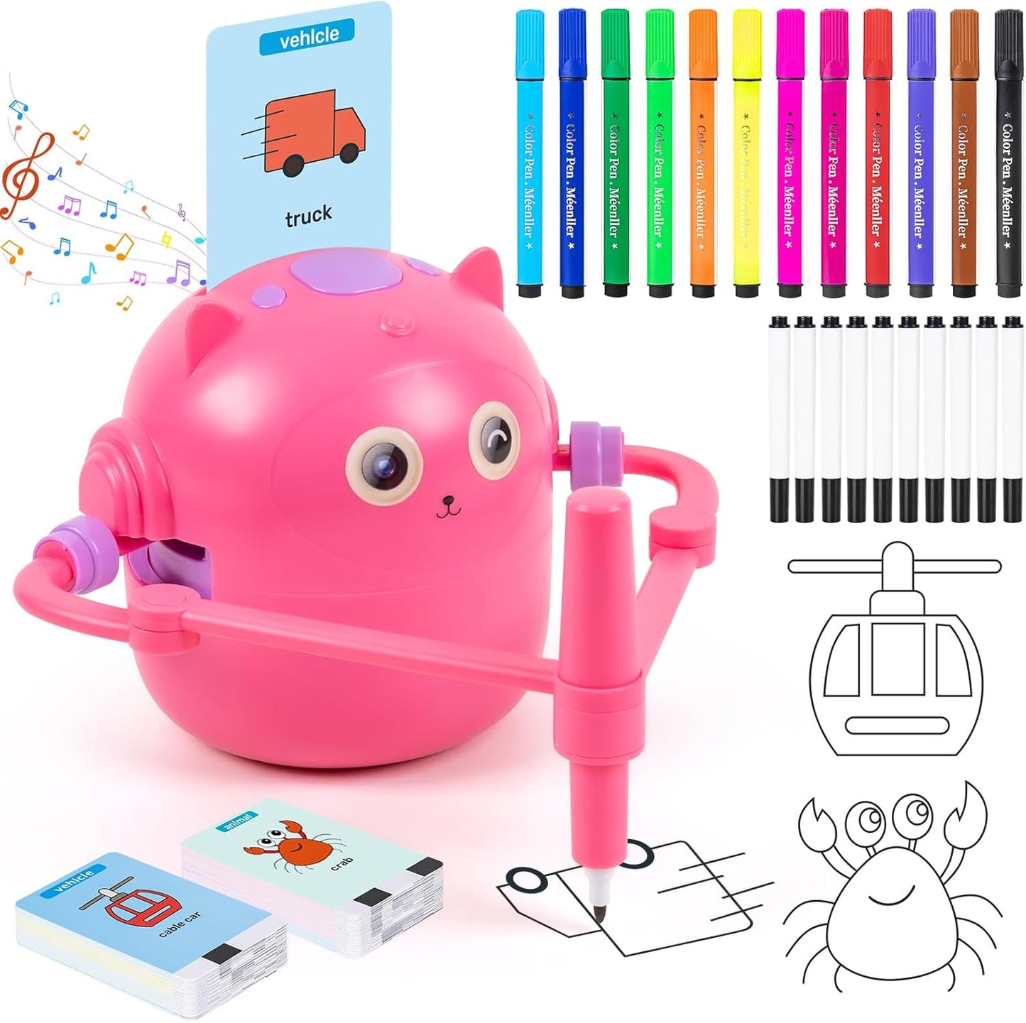 ToddIQ™ Drawing Robot-Screen-Free Creative Play That Helps Kids Focus & Finish