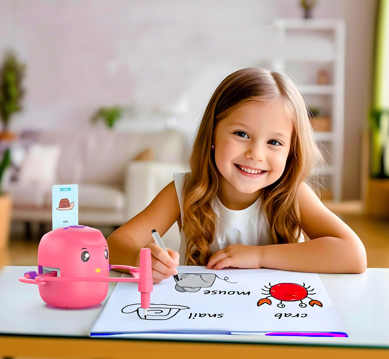 ToddIQ™ Drawing Robot-Screen-Free Creative Play That Helps Kids Focus & Finish