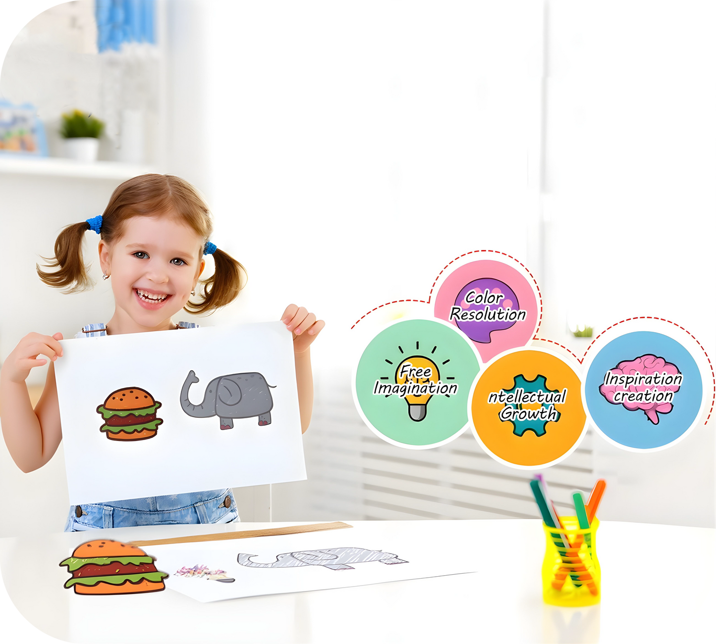 ToddIQ™ Drawing Robot-Screen-Free Creative Play That Helps Kids Focus & Finish
